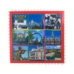 150029 Wien FOTO STONE rote Linien 9 Bilder in 2D-Briefmarke QU 0,88 Magnet