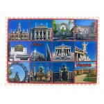 150035-505 Wien FOTO STONE Rote Linien 12 Bilder in 2 D-Briefmarke 0,88 Magnet
